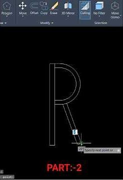AUTOCAD2DTO3D ALPHABET"R" PART-2 #autocad #r #2d3d # #drawing #music #art
