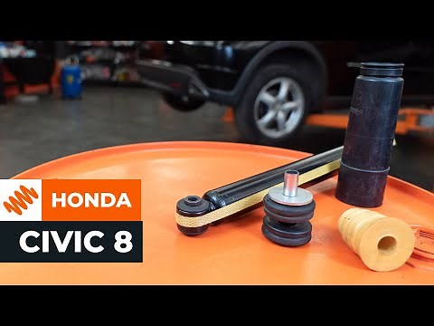How to change rear shock absorber on HONDA CIVIC 8 [TUTORIAL AUTODOC]