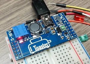 New Toaster Dual Rail USB Step Up Breadboard Power Supply Unveiled (video)
