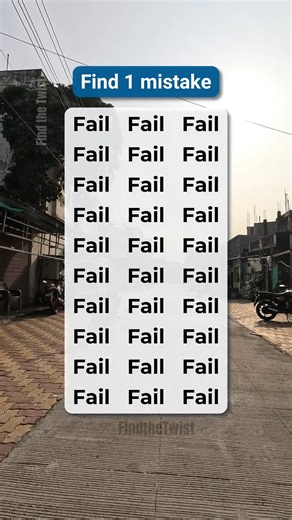 20 reactions · 9 comments | Spot the one typo in Fail!  #BrainTeaser #Search #PuzzleChallenge | Find the Twist | Facebook