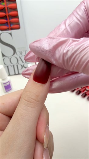 STOP WASTING MONEY… these RED soft coat tips look like a salon set 😳❤️ #nails #btartboxnails