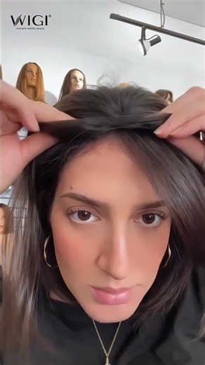 Me pretending my hair had volume before finding this topper😱😱 #wigi #humanhairwig #hairextensions