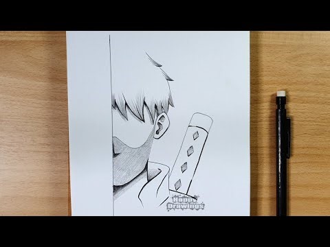 How to Draw an Anime Boy with a Mask Step by Step | Easy Sketch for Beginners