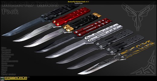 Butterfly Knives Pack v1.1 Mod for Counter-Strike: Source | CS:S Mods