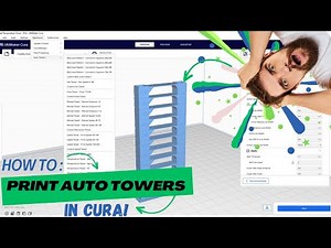how to: Print auto towers. temperature , retraction & flow towers In cura #help #howto #3dprint