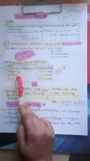 Interest on Drawings (Quarterly) 🔥 | 7.5 – 6 – 4.5 Months Trick | Class 12 Accounts