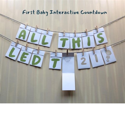 New Baby Countdown, 15-day Interactive, Handmade, Customizable Keepsake. - Etsy
