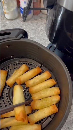 Air fried frozen spring rolls?