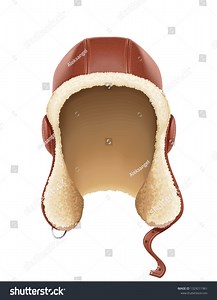 Pilot Leather Helmet Winter Hat Fur Stock Vector (Royalty Free) 1329211961 | Shutterstock