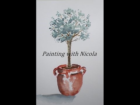 You can paint this Olive tree in watercolours in 15 minutes