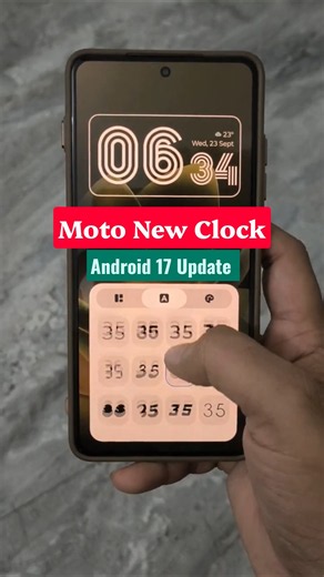 Moto Lock Screen Clock Style - Android 17 Update 🔥 #android17