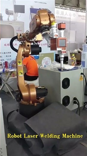 Take our robot welding machine to the exhibition #laserwelding #robot #laser
