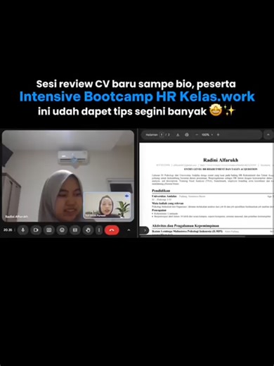 Mau ngerasain Sesi 1-on-1 bareng HR Expert Interview Simulation juga? 📌 Join Intensive Bootcamp Human Resources by Kelas.work Batch 5 sekarang! - Belajar Interaktif & Fleksibel - Deep Dive di Tiap Materi Spesialis - 1-on-1 dengan HR Expert - Virtual Internship ⭐ - BNSP Certified ⭐ 🎯 Daftar di bit.ly/Fullstack-BootcampHR atau konsultasi dulu juga boleh~ *Pendaftaran akan ditutup sewaktu-waktu apabila kuota telah penuh! #HumanResources #BootcampHR #SertifikasiHR #SertifikatBNSP #BelajarLebihMuda