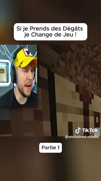 Défi Minecraft : Change de jeu si tu prends des dégâts