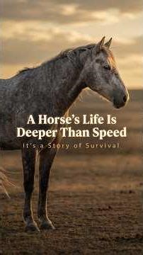 “A Horse’s Life Is Deeper Than Speed… It’s a Story of Survival”