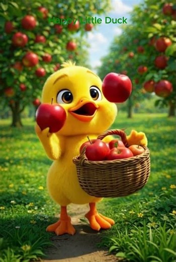 Little Duck Goes Apple Picking 🍎🦆 | So Adorable! #cuteduck