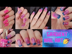 How To Do Gradient Nails | Perfect for beginners "No Tool Required |Easy nail art | Mehsim Creations