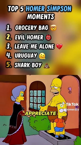 Top 5 Homer Moments #simpsons #ranking #funny #cartoon