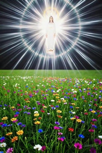 Nossa Senhora de Fátima e o Milagre do Sol✨🌙🤍🌸#paz #amor #luz #nossasenhora