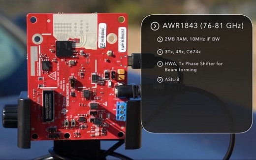 【自动驾驶雷达】TI德州仪器AWR1843道路测试视频