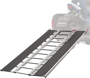 Black Ice Extra-Long Snowmobile Ramp with Wide Glides 1,500 lb. Capacity Aluminum Folding for Trucks and Trailers