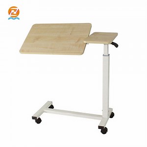 [Hot Item] Over Bed Table Medical Equiptments Over Bed Desk with Wheels Patient Equipment