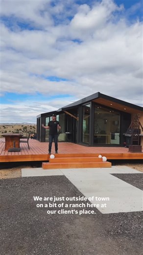 Fritz | Luxury Tiny Homes | Modular Homes | Saunas on Instagram: "Our first modular home project in Montana! This home tiny home was designed and built in or facility in Alberta, Canada and then delivered by truck to this location outside of Bozeman. It was craned onto a permanent foundation and hooked up to city service. Modular is such a great solution to get a home placed without the headaches and long lead times of traditional builds. We are super proud of this project and excited to see whe