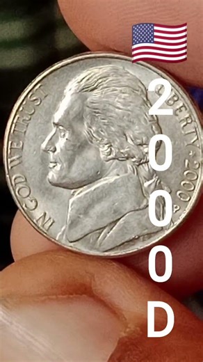 #ytshorts #coin 🇺🇸 2000 D YAER 🇺🇸5 FIVE CENTS COIN 🇺🇸 UNITED STATE OF AMERICA 🇺🇸#americancurrency