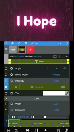 Motion graphic Neon Glow Text Effect Lightning & Rain Intro #shorts