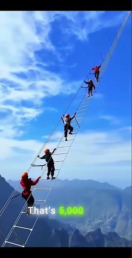 EXTREME SKY LADDER IN CHINA 🤯