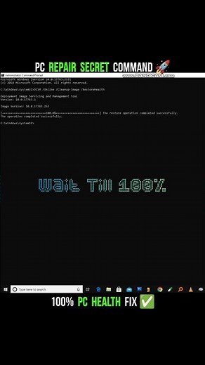 Repair Windows Like a H@cker ⚡ Fix Corrupted Files Instantly | Computer Tips & Tricks