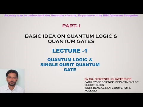 Understanding of Quantum Circuits - Lecture1: Quantum logic and single qubit quantum gate