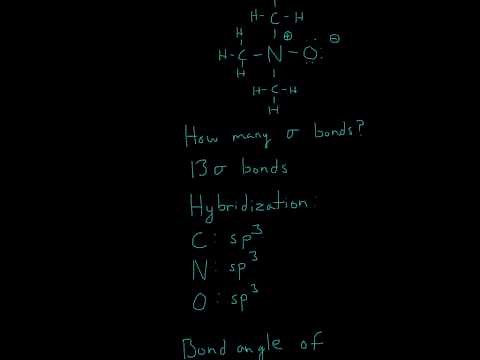 (CH3)3NO Lewis Structure and Hybridization