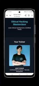 Ethical Hacking Course Live Class