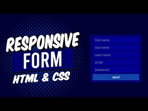 responsive form using html and css | عمل تصميم متجاوب