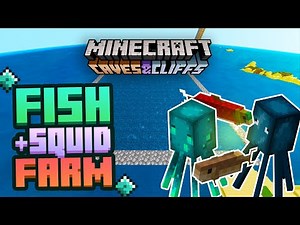 ULTIMATE Fish + Squid + Glow Squid Farm 1.17 Minecraft Bedrock || ( MCPE,PS4,Xbox,Switch,Win 10 ) ||