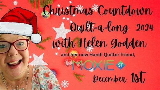 Here we Go Ho! Ho! Ho! If you wish to join in the fun, download your FREE design here https://helengodden.com/store/christmas-2024/ and then watch the introduction video here https://youtu.be/KBRHq684ZAA and then join us every day from December 1st thru to 24th here on Facebook or catch up onYoutube on "Helen Godden Quilts" | Helen Godden Quilts