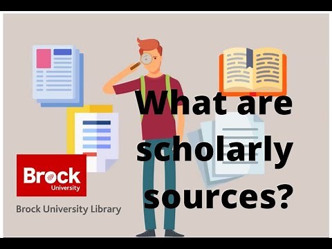 What are "scholarly" sources?