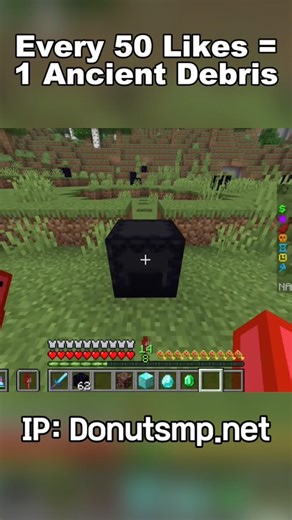 Every Subscriber = 1 Diamond Block #minecraft #donutsmp