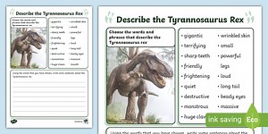 Describe the Tyrannosaurus Rex Writing Activity