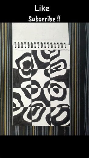 Day 3/25 Zentangle Pattern Art ✍️🌀🎨 #shorts #zentangleart #zentangle #doodlepatterns #viral #fyp