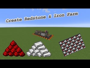 Minecraft Create Mod: Redstone & Iron Farm Tutorial