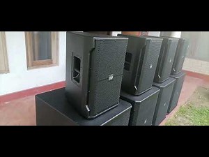 RCF bass bin and RCF top sound testing