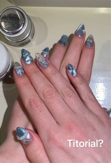 Winter-Themed Nail Art Inspired by Frozen