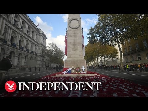 Live: Remembrance Sunday marked at Cenotaph