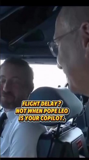 When Pope Leo is your copilot ✈️#shorts