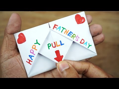 How to Make Fathers Day Card Without Glue and Scissors || Father's Day Paper Crafts Idea