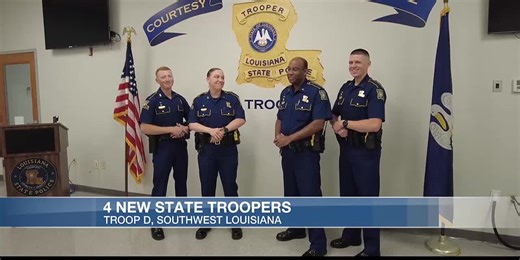 Louisiana State Police Troop D adds four newly graduated troopers