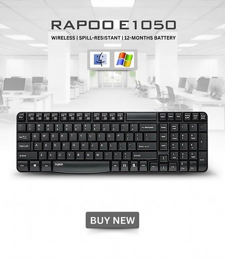RAPOO E1050, Wireless Keyboard