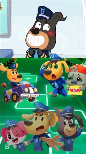 SHERIFF LABRADOR vs POLICE 🚓⚔️ — Tiles Hop EDM Rush #shorts #tileshop #coffindance